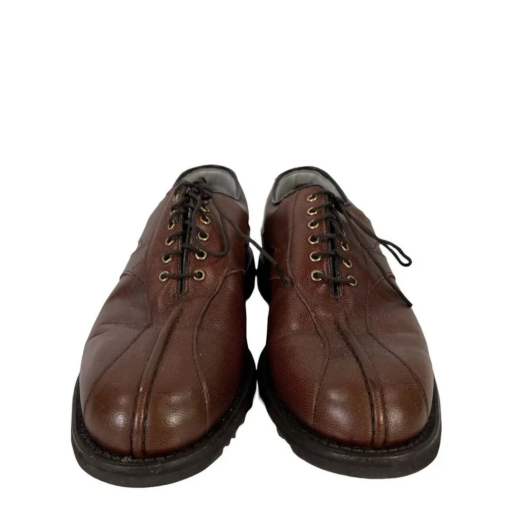 Foot Joy Men's Brown Leather Lace Up Oxford Dress Shoes - 9 - Picture 2 of 8